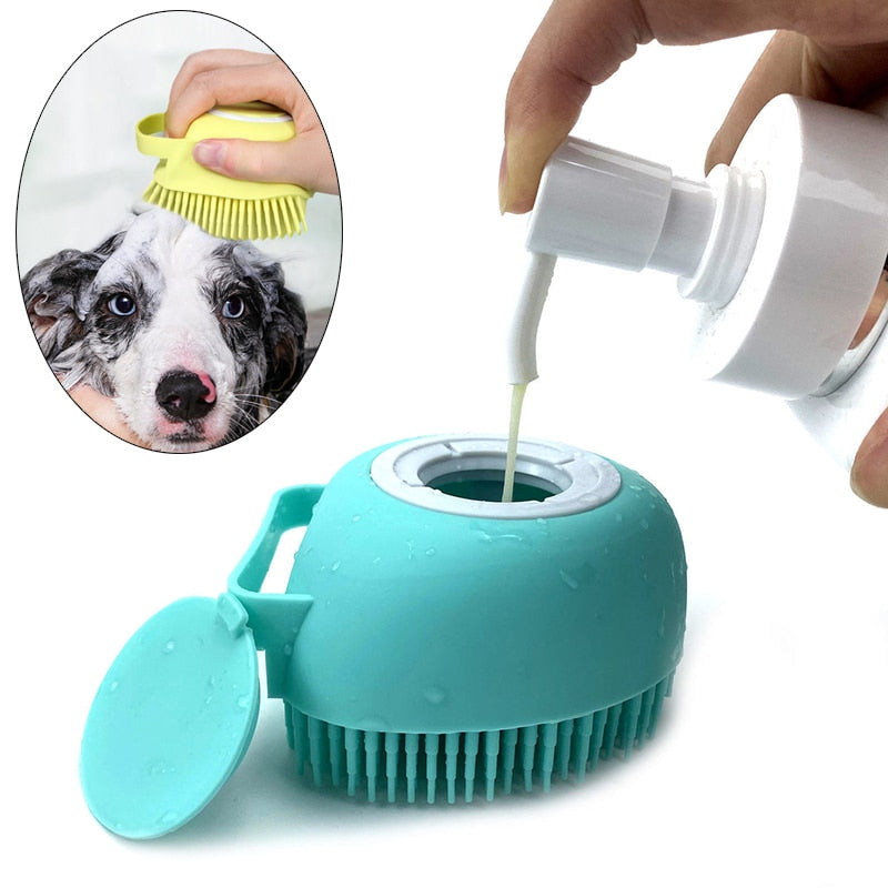 Puppy Big Dog Cat Bath Massage Gloves Brush