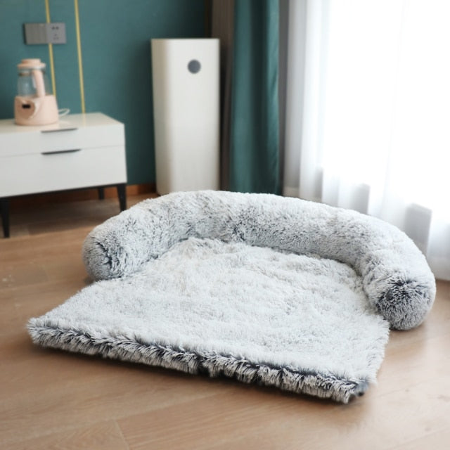 Large Pet Cat Dog Bed Long Plush Warm Bed