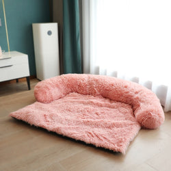 Large Pet Cat Dog Bed Long Plush Warm Bed