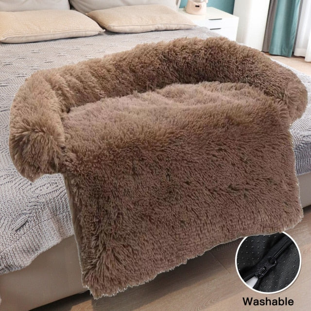 Large Pet Cat Dog Bed Long Plush Warm Bed