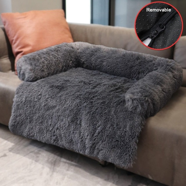 Large Pet Cat Dog Bed Long Plush Warm Bed