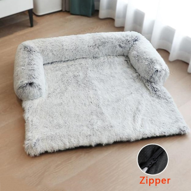 Large Pet Cat Dog Bed Long Plush Warm Bed