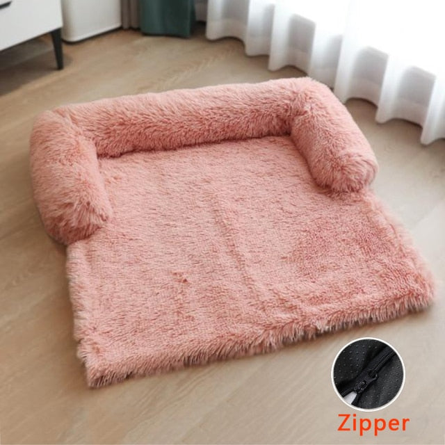 Large Pet Cat Dog Bed Long Plush Warm Bed